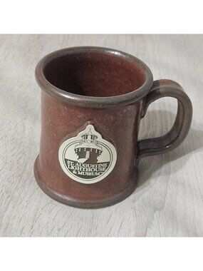 Sunset Hill Handcrafted Stoneware Mug St Augustine Fl Lighthouse Museum Brown